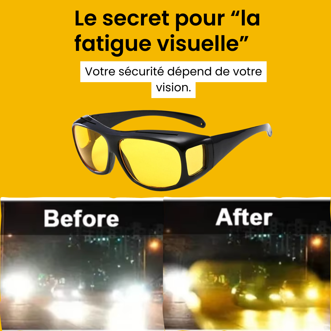 Lunettes de conduite de nuit anti-éblouissement – Vision claire et protection optimale